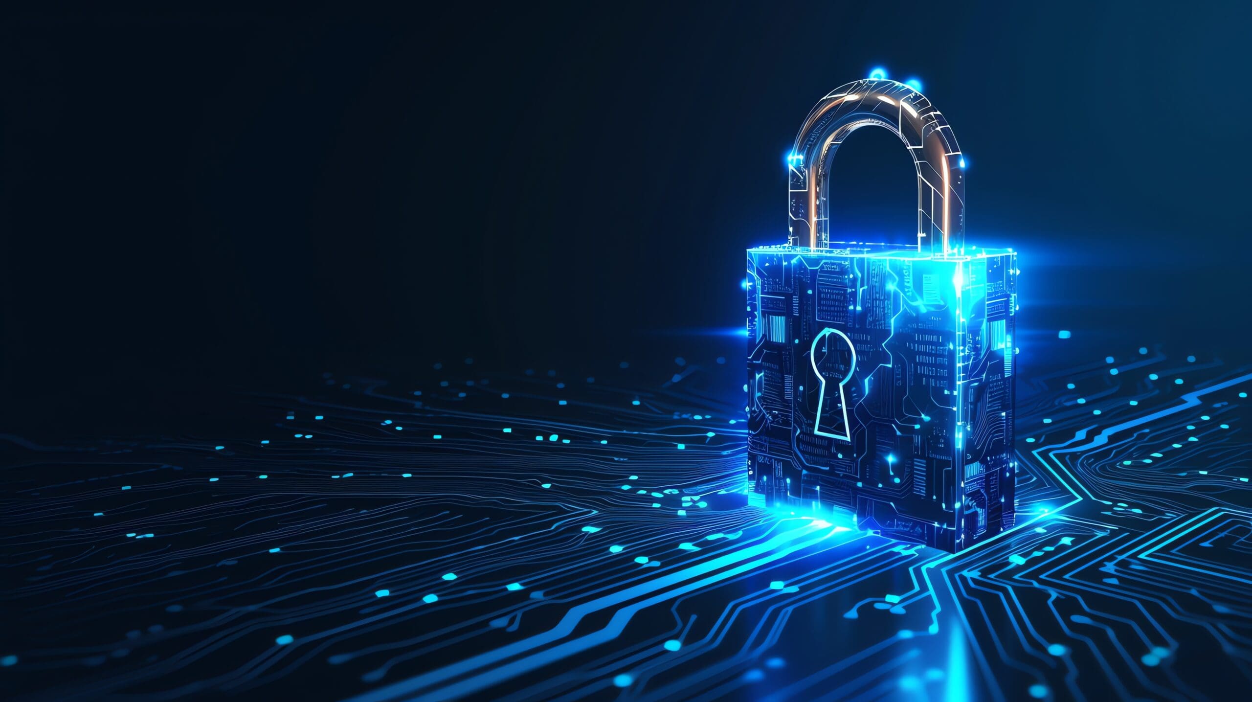 cyber security padlock symbolizes the protection and safeguarding of digital assets and information against unauthorized access, cyber threats, and malicious activities