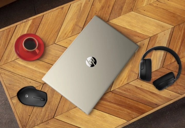 Business laptop on office desk for work and productivity